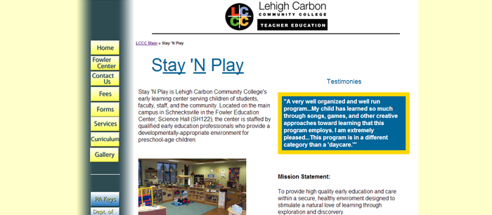 Lehigh Carbon Community College - Stay-n-Play